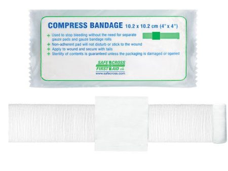 Compress Bandage, 10.2 x 10.2 cm (4  x 4 ), Each Cheap