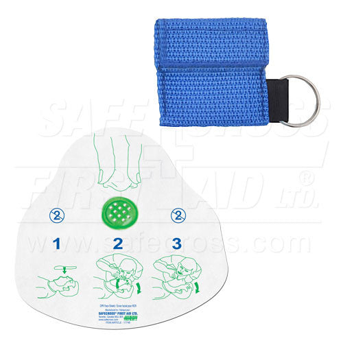 CPR Face Shield, In Mini Pouch - Royal Blue Hot on Sale