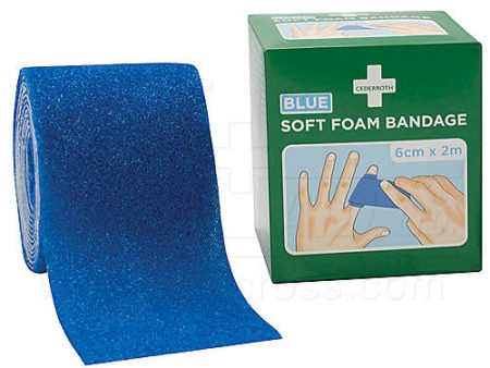 Cederroth, Soft Foam Bandage, Blue, 6 cm x 2 m Sale