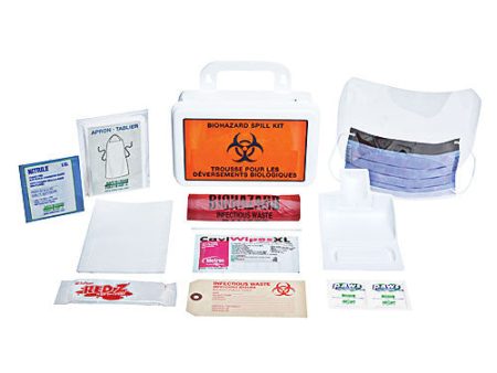 Biohazard Clean-Up Spill Kit, Deluxe, 10 Unit, Plastic Box Online Sale