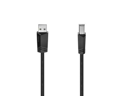 Cabo USB Hama Tipo A B 1.5m Preto (200602) Fashion