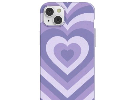 Lavender Power Hearts iPhone 14 Plus Case with MagSafe Module Fashion