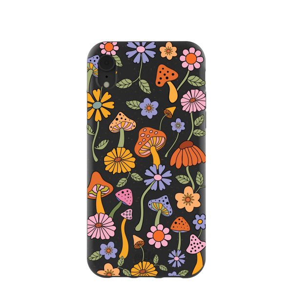 Black Midnight Shrooms iPhone XR Case For Discount