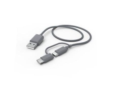 Cabo de Dados Hama 2 em1 Micro USB Usb-C For Sale