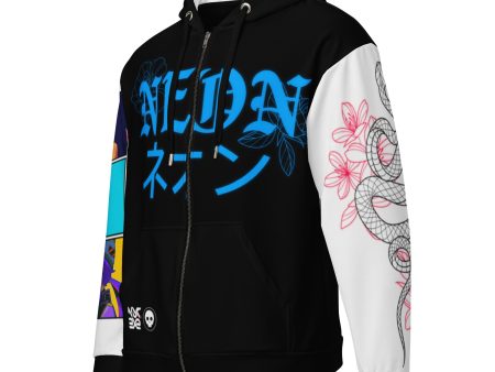 VAL Neon Premium Zip Hoodie Hot on Sale