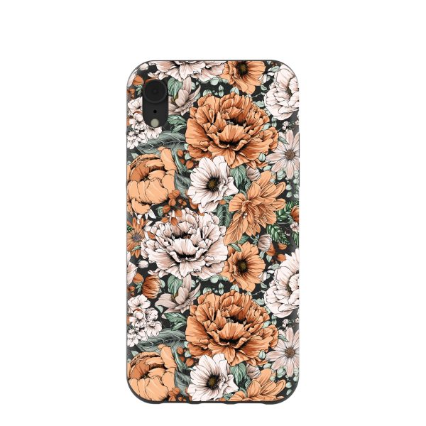 Black Peachy Peonies iPhone XR Case Online now