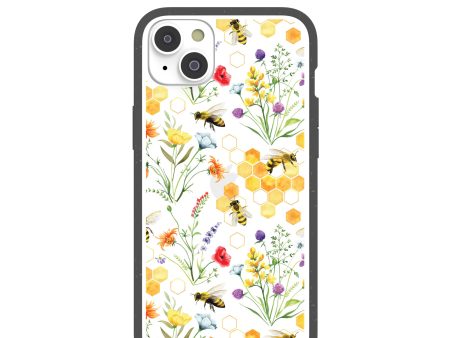 Clear Sweet Bees iPhone 14 Plus Case With Black Ridge Cheap