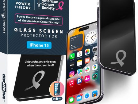 iPhone 15 Tempered Glass Screen Protector Benefitting The American Cancer Society [2-Pack] For Discount