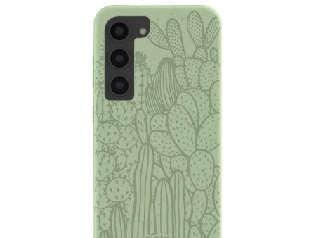 Sage Green Cacti Samsung Galaxy S23 Case Discount