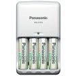 Carregador de Pilhas Panasonic BQ-CC03 + 4 Pilhas on Sale