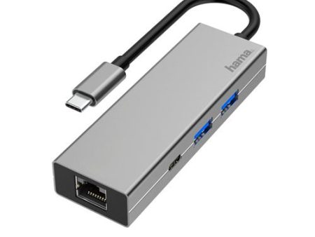 Hub USB-C Hama 2x USB-A 1xUSB-C 1xLAN (200108) Online Sale