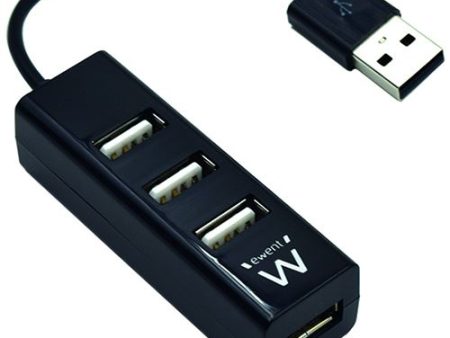 Hub Ewent USB 2.0 4 Portas - Preto on Sale