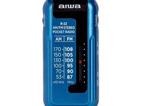 Rádio Portátil de Bolso Aiwa R-22BL Azul Online Sale