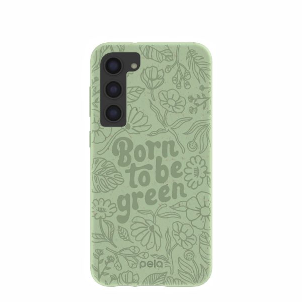 Sage Green Born to be green Samsung Galaxy S23+(Plus) Case Sale