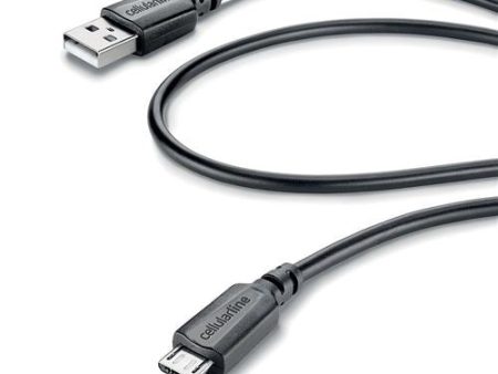 Cabo de Dados Cellularline USB Tipo-A Micro USB 1m Preto Online