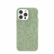 Sage Green Cacti iPhone 14 Pro Max Case with MagSafe Module Fashion