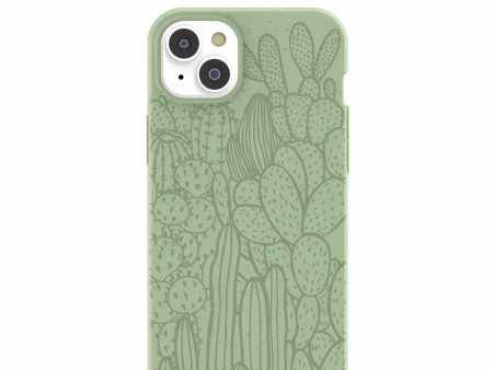 Sage Green Cacti iPhone 14 Plus Case with MagSafe Module Hot on Sale