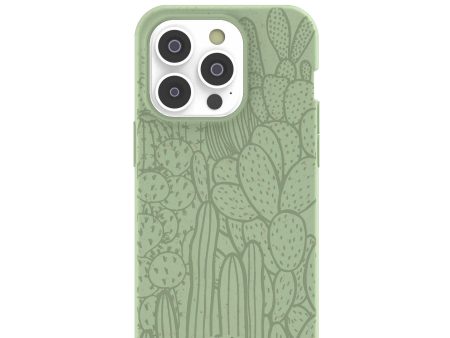 Sage Green Cacti iPhone 14 Pro Case with MagSafe Module For Discount