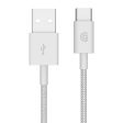 1m Charge Sync Cable, Braided USB-A to USB-C on Sale