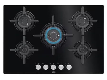 Placa a Gás AEG HKB75029NB | 74 cm | 5 Zonas | Preto Hot on Sale