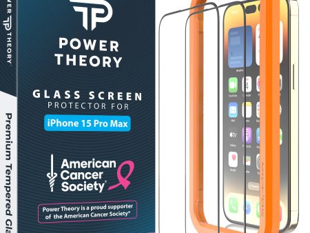 iPhone 15 Pro Max Tempered Glass Screen Protector and Easy Install Kit [2-Pack] Cheap