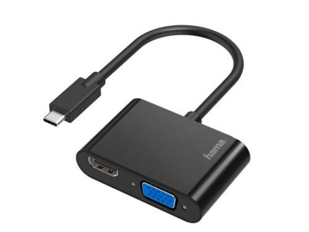 Adaptador Hama USB-C - VGA    HDMI Ultra-HD 4K Preto Online