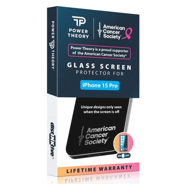 iPhone 15 Pro Tempered Glass Screen Protector Benefitting The American Cancer Society [2-Pack] Online now