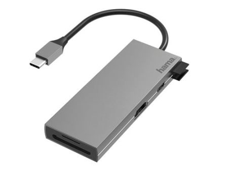 Hub USB-C Hama 2x USB-A 1xUSB-C 1xHDMI leitor SD MicroSD (200110) Fashion