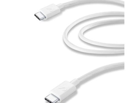 Cabo de Dados Cellularline USB Tipo-C USB Tipo-C 2m Branco on Sale