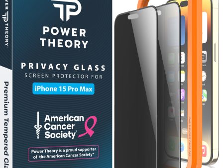 iPhone 15 Pro Max Tempered Glass Privacy Screen Protector and Easy Install Kit [2-Pack] Online Hot Sale