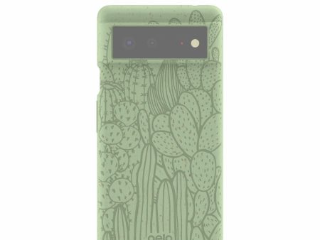 Sage Green Cacti Google Pixel 6 Case on Sale