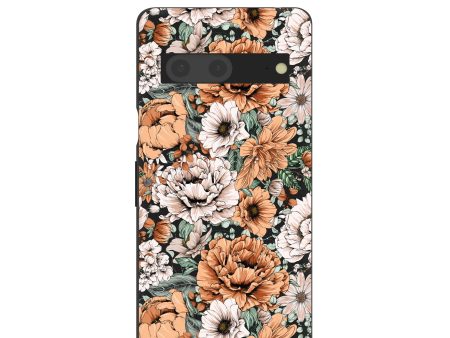 Black Peachy Peonies Google Pixel 7 Case For Discount