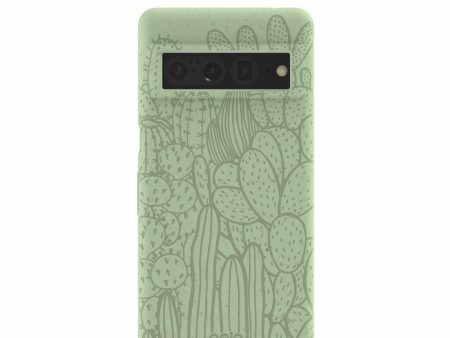 Sage Green Cacti Google Pixel 7 Pro Case For Discount