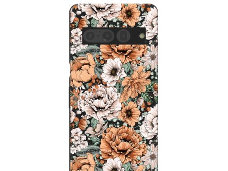 Black Peachy Peonies Google Pixel 7 Pro Case Online now