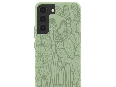 Sage Green Cacti Samsung Galaxy S22 Case For Discount