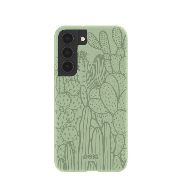 Sage Green Cacti Samsung Galaxy S22 Case For Discount