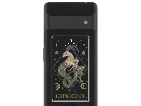 Black Capricorn Google Pixel 6 Pro Case Online now