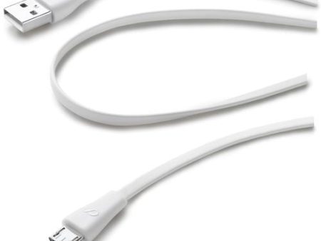 Cabo de Dados Cellularline Tipo A Micro-USB B USB 2.0 1m Branco Sale