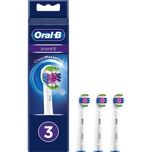 Recargas para Escovas de Dentes Elétrica Oral-B 3D White Clean Maximiser - 3 Uni. Supply