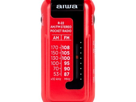 Rádio Portátil de Bolso Aiwa R-22RD Vermelho Online Sale