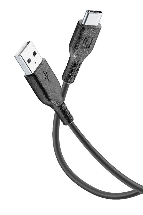 Cabo de Dados Cellularline USB Tipo-A USB Tipo-C 1,2m Preto Sale