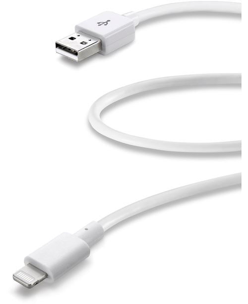 Cabo de Dados Cellularline USB Tipo A Lightning USB 2.0 0.6m Branca Supply