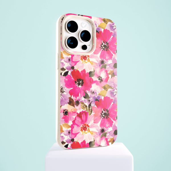 Seashell Painted Petals iPhone 14 Plus Case with MagSafe Module Discount