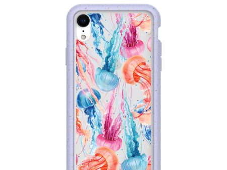 Clear Jellyfish iPhone XR Case With Lavender Ridge Online now