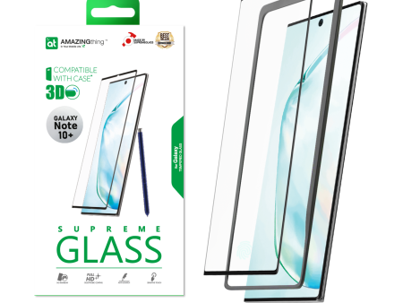 SUPREMEGLASS Samsung Note 10+ 0.33mm 3D Glass Protector Fit with protector case Cheap