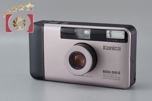 Excellent!! Konica BiG mini BM-301 Silver 35mm Point & Shoot Film Camera For Cheap