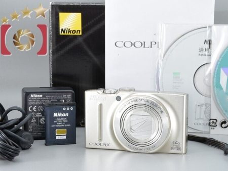 Excellent!! Nikon COOLPIX S8200 Silver 16.1 MP Digital Camera w Box on Sale