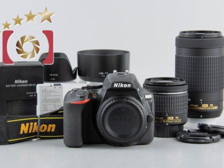 Count 726  Nikon D5600 24.2 MP SLR Digital Camera 18-55 70-300 VR Lens Kit Online now