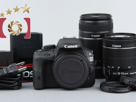 Count 3,165  Canon EOS 100D 18.0 MP Digital SLR Camera EF-S 18-55 55-250 Lenses Sale