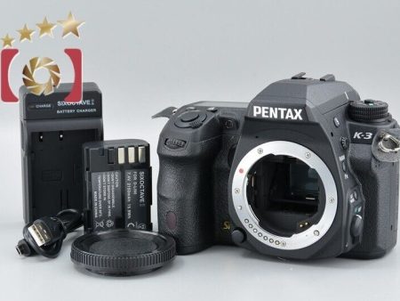 Count 351  Excellent!! PENTAX K-3 24.3 MP DSLR Camera Body For Sale